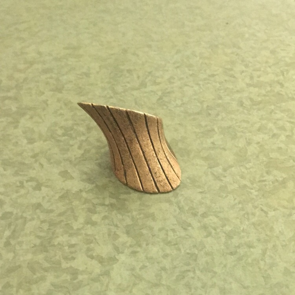 Hp Rose Gold Concave Statement Ring - image 5